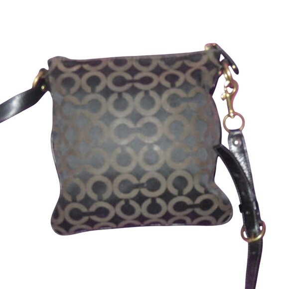 Coach Black 41992 Canvas & Leather Trimmed Crossbody bag - Picture 2 of 7